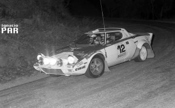 Bilo Oliveras-Manolo Vidal (Lancia Stratos HF). Rally Costa Brava 1980 (Ignacio Par)